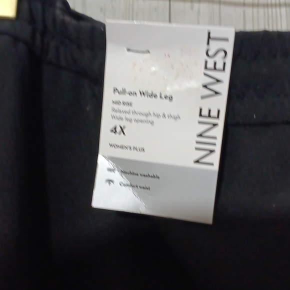 Nine West Striped Pull on Wide Leg pants NWT sz 4X - Picture 6 of 7